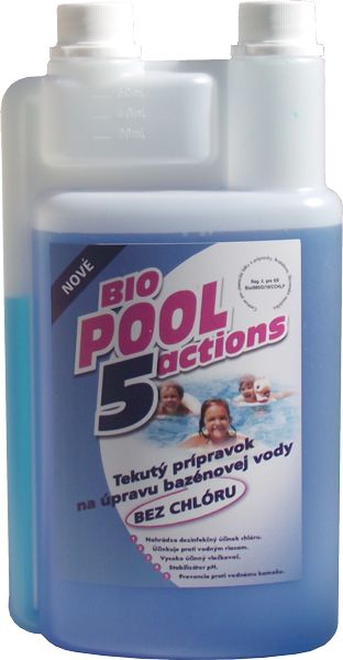 BioPool 5 tekutý prípravok na úpravu bazénovej vody BEZ CHLÓRU