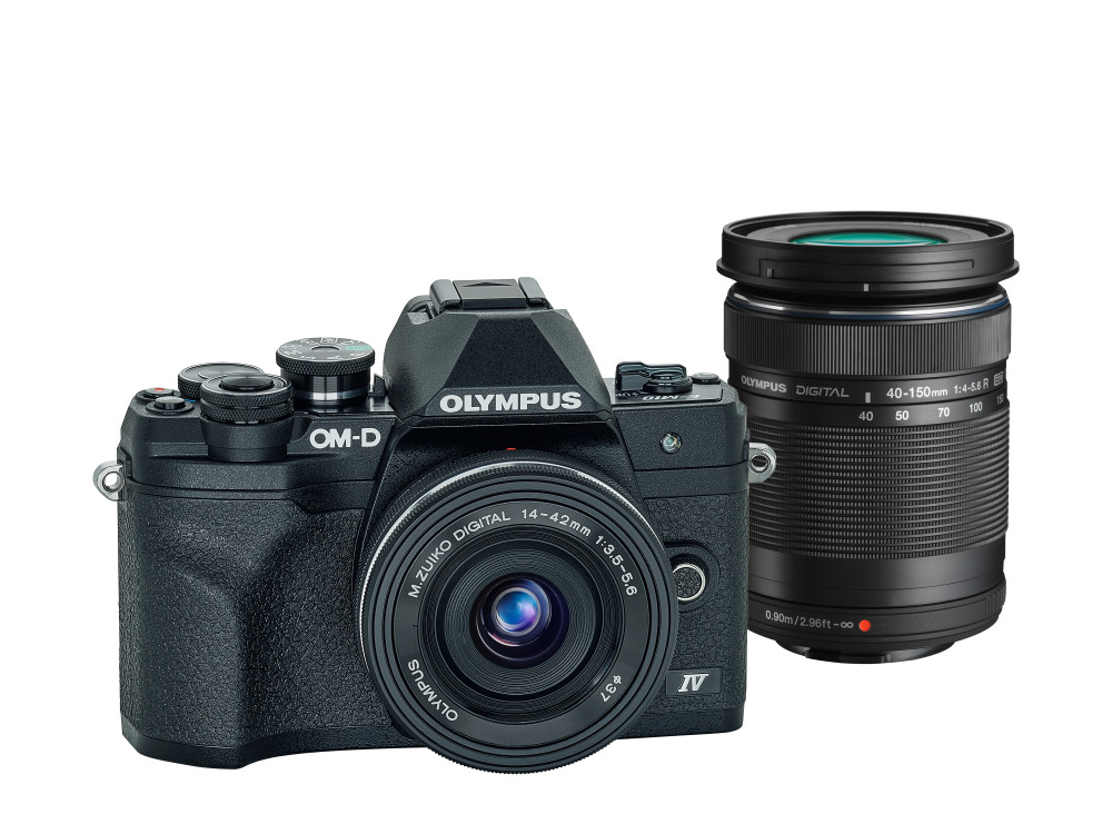 Digitálny fotoaparát Olympus E-M10 Mark IV 1442 EZ + 40-150mm II R Pancake double zoom kit black/black/black