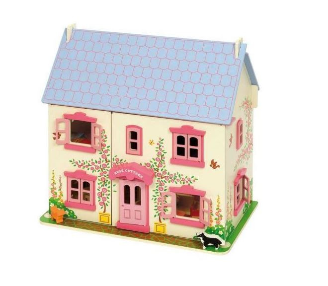 Hračka Bigjigs Toys Ružový domček pre bábiky 