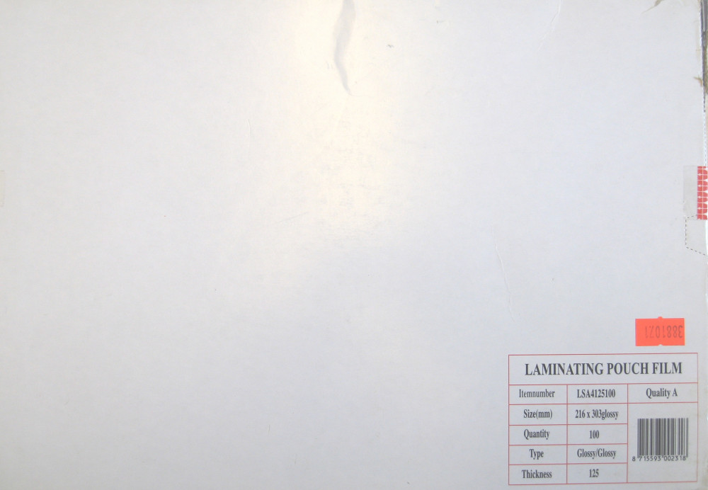 Laminovacia fólia Eurosupplies A4, 125mic, lesklé 100ks 