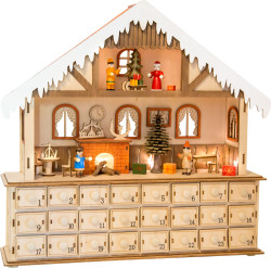 Adventný kalendár Small Foot drevený kúzelný vianočný dom