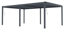 Bioklimatick� pergola G21 Austin Premium 6x4 m, antracitov� hlin�kov�