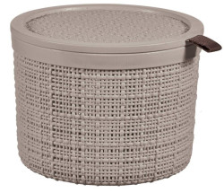 Box Curver Jute okrhly 2L taupe