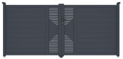 Br�na G21 Marion 350x158 cm dvojkr�dlov�, antracitov�