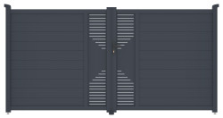 Br�na G21 Marion 350x173 cm dvojkr�dlov�, antracitov�