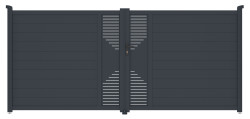 Br�na G21 Marion 392x173 cm dvojkr�dlov�, antracitov�