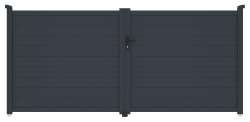 Br�na G21 Orlando 350x158 cm dvojkr�dlov�, antracitov�