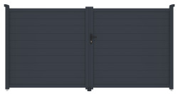 Br�na G21 Orlando 350x173 cm dvojkr�dlov�, antracitov�