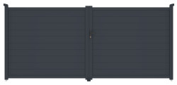 Br�na G21 Orlando 392x173 cm dvojkr�dlov�, antracitov�
