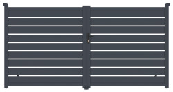Br�na G21 Reno 350x176 cm dvojkr�dlov�, antracitov�