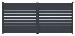 Br�na G21 Reno 392x176 cm dvojkr�dlov�, antracitov�