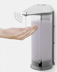 Dvkova  Compactor mydla na stenu, batriov, bezdotykov ierny plast / chrm, 510 ml