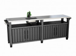 Grilovac stolk Keter UNITY Chef 415 L grafitov