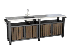 Grilovac� stol�k Keter UNITY Chef 415 l Walnut