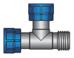 Holendrov T-spojka 1 vntorn x 1 vntorn x 1 vonkaj zvit