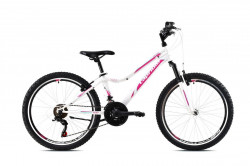 Horský bicykel Capriolo DIAVOLO DX 400 FS 24"/18HT white-pink 13" 