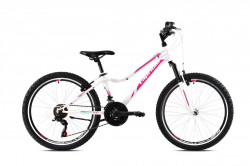 Horsk bicykel Capriolo DIAVOLO DX 400 FS 24"/18HT white-pink 13" 