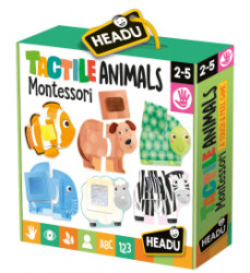 Hra Headu Montessori - Dotykové puzzle - Zvieratká
