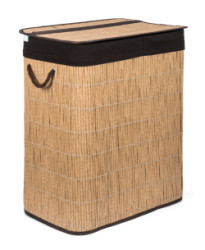 K na bielize G21 105 l s rozdeovaom, imitcia ratanu s hnedm koom