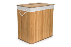 K na bielize G21 150 l s rozdeovami, bambusov s bielym koom