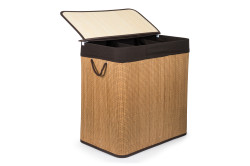 K na bielize G21 150 l s rozdeovami, bambusov s hnedm koom