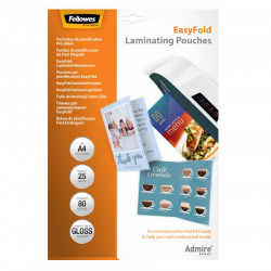 Laminovacia flia Fellowes EasyFold A4, 80mic, leskl 25ks