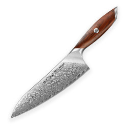 N Dellinger kuchynsk Chef/Gyuto 210 mm Rose Wood Damascus