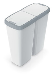 Odpadkov k Prosperplast COMPACTA Q DUO, 50 l popolav so svetlo edm vekom