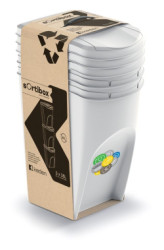 Odpadkový kôš Prosperplast SORTIBOX 3 x 35 l popelavý