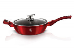 Panvica Berlingerhaus hlbok s mramorovm povrchom a pokrievkou 32 cm Burgundy Metallic Line Burgundy Metallic Line