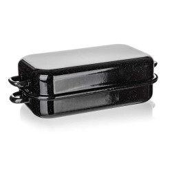 Pek Banquet hranat smaltovan Culinaria Black 35 cm, 2 diely