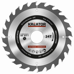 Plov kot Kreator KRT020410 na drevo 165mm, 24T