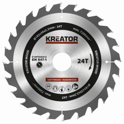 Plov kot Kreator KRT020414 na drevo 185mm, 24T