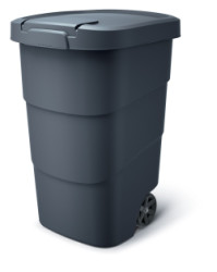 Popolnica Prosperplast Wheeler 95 l antracit, ierne veko