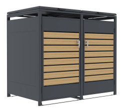 Pr�stre�ok na popolnice G21 132x117x80 cm, antracitov� s dekorom dreva