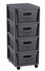 Reg�l Curver Infinity Dots 4�11 l so z�suvkami tmavosiv�