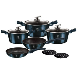 Sada riadu Berlingerhaus s mramorovm povrchom 10 ks Aquamarine Metallic Line