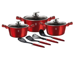 Sada riadu Berlingerhaus s mramorov�m povrchom 10 ks Burgundy Metallic Line