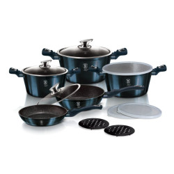 Sada riadu Berlingerhaus s mramorov�m povrchom 13 ks Aquamarine Metallic Line