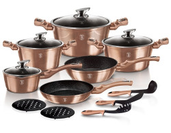 Sada riadu Berlingerhaus s mramorovm povrchom 15 ks Rosegold Metallic Line