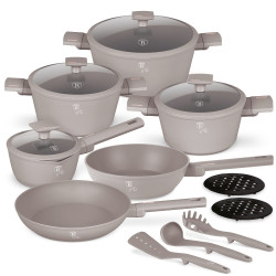 Sada riadu Berlingerhaus s titanov�m povrchom 15 ks Taupe Collection