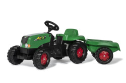liapac traktor Rolly Toys Kid s vlekou - zeleno-erven Akn