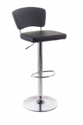 Barová stolička G21 Redan koženková s operadlom koženková s opěradlem black