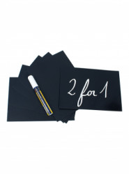 Tabuka Securit TAG A5 pro popis kdou (omyvateln), 10ks, Black + popisova + upevovac prvky