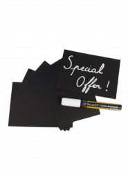 Tabuka Securit TAG A6 pro popis kdou (omyvateln), 20ks, Black + popisova + upevovac prvky