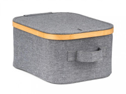 lon box G21 24 x 30 x 15 cm, bambusov s vekom, siv