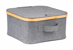 lon box G21 30 x 30 x 15 cm, bambusov s vekom, siv