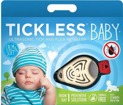 Ultrazvukový repelent TickLess Baby proti kliešťom, béžový