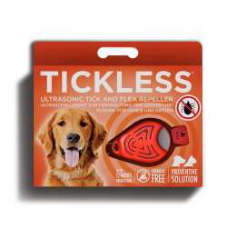 Ultrazvukový repelent TickLess Pet proti kliešťom, oranžový