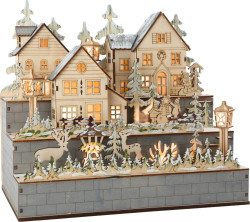 Vianon lampa Small Foot dreven zimn dedina